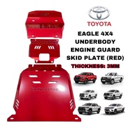 4x4 UNDERBODY ENGINE GUARD SKID PLATE HILUX REVO ROCCO ROGUE GR SPORT SINGLE CABIN UNDER COVER STONE