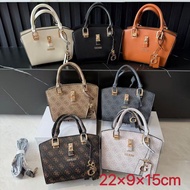 GS Women's Mini Top-Handle Bag (22×9×15cm) | Monogram/Solid Style with G Charm