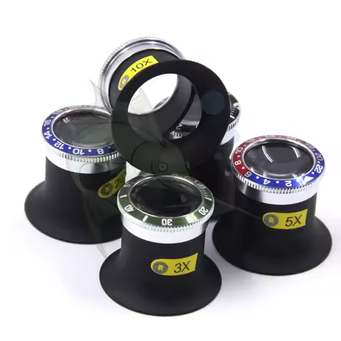 New 3X 5X 10X 20X Ultra Clear Magnifying Glass Lens Loupes Aluminum Alloy Body Watch Repair Tool Mag