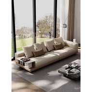 Living Room High-End Simple Italian Genuine Leather Sofa Living Room Small Apartment Straightened Co