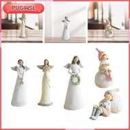 [pugwsl] Angel Figurine Collectible Tabletop Ornament for Fireplace Indoor Shelf