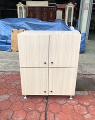 【二手倉庫-崇德店】二手家具☆四門置物櫃☆櫥櫃 邊櫃 書櫃 收納櫃 雜物櫃 儲物櫃 雙層櫃 玄關櫃 角落櫃