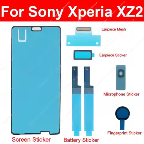 Full Set Adhesive For SONY Xperia XZ2 H8216 H8266 H8296 Front LCD Battery Sticker Mic Earpiece Finge