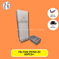 FR750-2C RECTANGULAR CONTAINER/2COMPARTMENT RECTANGULAR CONTAINER/BEKAS MAKAN 2COMPARTMENT -50PCS+-