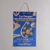 Hard Poster 6 Steps Hand Wash - Hand Wash Using Soap - Hand Wash Moment