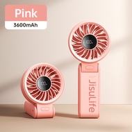 JISULIFE Handheld Fan Life7 Mini Fan Portable Rechargeable 5000mAh Battery Foldable USB Electric Fan