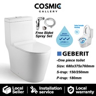 MIDAS x Cosmic Geberit Tornado Flush 1-Piece Toilet Bowl WC 3010 Water Closet FREE BIDET SPRAY [LOCA