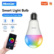 MeeGoo LED Bulb WiFi+Bluetooth Smart Light E27 Remote/Voice/App Control for Amazon Alexa, Google
