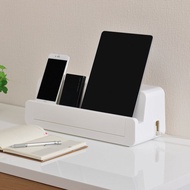 日本inomata 日本製多功能平板手機充電架/集線收納盒-多色可選