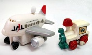 80s星加坡製Tomy會轉彎蒸汽火車 + 日航紀念品 JAL Souvenir！itrea Wind-up Tomy Steam Locomotive made in Singapore + Japa