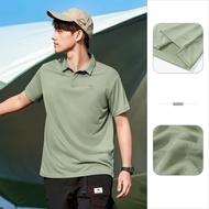 Cameljeans Outdoor Men T shirt Summer Wear Polo Shirt for Men Cool Ice Silk Quick-drying T-shirt Spo