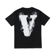 Vlone Fast Short Sleeve Washington Pop up Limited Ink Smoke Devil Angel Loose Mens and Womens T-shir