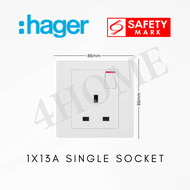 Hager Muse Switch Socket Outlet 1Gang 2Gang 3Gang 4Gang Data 20A heater Bell