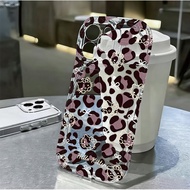For IPhone 17 16 11 Pro 13 15 7Plus Pro Max 8 6 6s XR XS Leopard Kitty Clear Case