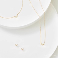 Arc Plated New Christmas Gold Limited Edition s925u Mini Silver 18k Necklace Shape Set Diamond Inlai