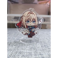 Kawaii keychains Violet Evergarden stand figure anime keychains stand standee