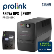 PROLiNK PRO700SFC 650VA Super Fast Charging Line Interactive Series UPS with built in AVR - 390Watts