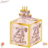 CACTU Birthday Pull-Out Money Gift Box, 16th/18th with Card Money Roll Gift Box,  Party Money Bouque