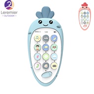 Baby Cell Phone Toy Cute Carrot-shape Bitable Fake Phone With Music Early Educational Sensory Toys For Boys Girls Gifts