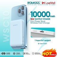 Romoss WSC10 10000mAh Mini Portable Power Bank PD18W Type-C Output Port & Wireless Fast Charge LED I