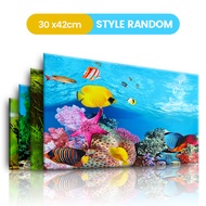 [Lovinland] Fish tank background paper painting HD picture 3D decorative fish tank wallpaper backgro