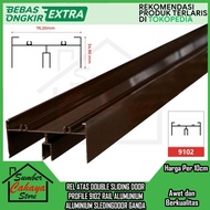 Alumunium Aluminium Almunium Rel Rell Atas 9102 Sliding Sleding Seliding Door Kusen Jendela Pintu Cl