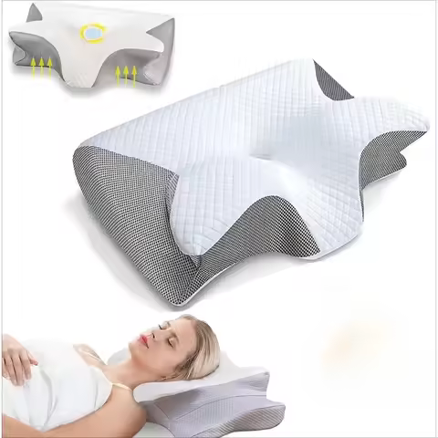 Sleep Apnea Pillow, Upgraded Memory Foam Cervical Pillow for Sleep Apnea, for Side Sleeper, Back Sle