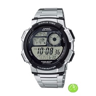 [CASIO MEN] STANLESS STEEL BAND CASIO DIGITAL MEN WATCH AE-1200WHD-1AVDF/ AE-1200WHD-1 / AE-1200 - 1