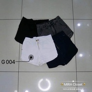 G004 GBJ JEANS Thailand GBJ Single Button Zipper High Waist Denim Shorts