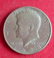 641大型美國1978年（甘廼迪）HALF DOLLAR錢幣乙枚。（保真。美品）。