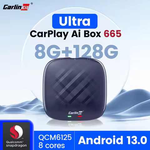CarlinKit Wireless CarPlay Ai Box Android 13 Plus QCM6125 665 4GLTE for TV or Video Android Auto Car