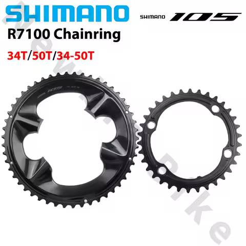SHIMANO 105 Di2 12 Speed R7100 Chainring CR-R7100 Crown for Road Bike 34T or 50T or 50-34T 12S Origi