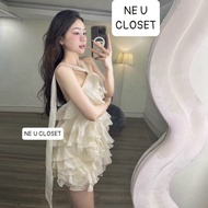 [TYPE 1] Camisole neck dress tiered dress halter neck beach dress beach dress beach dress halter nec