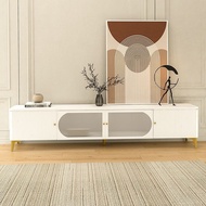 TV Cabinet European Floor White TV Cabinet Console Living Room Coffee Table Storage Cabinet (ST)