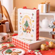 [5pcs/pack]Merry Christmas 6Cavity Gift Box With Handle / New Year&Xmas Candy Biscuits Nougats Snack