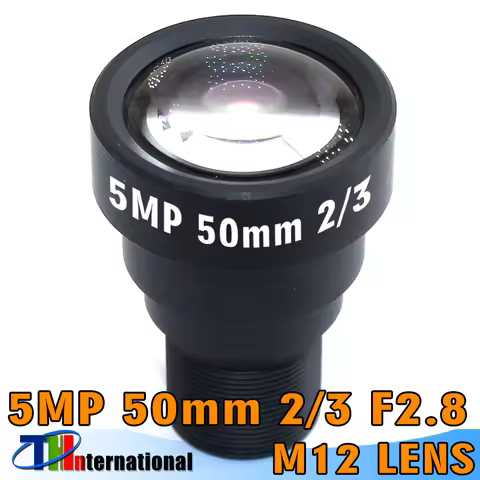 5MP 25mm 35mm 50mm M12 2/3" Lens For HD IP Camera CCTV Lens F2.8 Long For AHD EKEN SJCAM Xiaomi Yi G