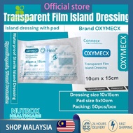 Oxymecx Sterile Transparent Wound Island Dressing MDA Registered – PU Film + Pad Waterproof (Full Bo