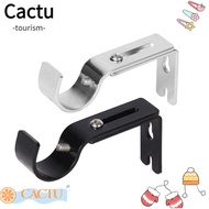 CACTU Curtain Rod Holder, Adjustable Metal Curtain Rod Brackets, Fashion Hanger for 1 Inch Rod Home Hardware Window Curtain Rod Support for Wall