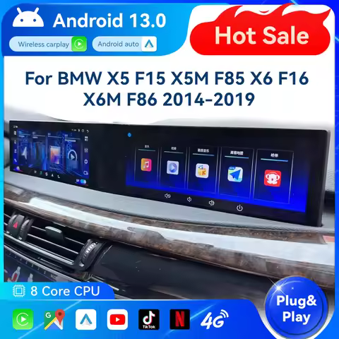 24.6 " Android 13 Car Radio For BMW X5 F15 X5M F85 X6 F16 X6M F86 2014-2019 Intelligent System Multi