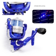 SNIPER fishing reel LED 1000 2500 4000 SPINNING REEL have led light while spinning