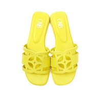 O&B รองเท้าหนังแพะ รุ่น OANDB SANDALS IN ELECTRIC YELLOW-11148CG00549F_U4YLXX