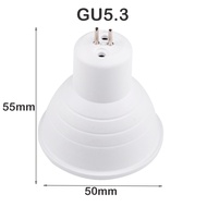 10ชิ้นหลอดไฟ LED หรี่แสงได้ AC 220V GU5.3สปอตไลท์ GU10 7W ชิป MR16 30องศามุมลำแสงสำหรับไฟดาวน์ไลท์โค