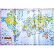 Poster World Map Pink