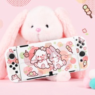 Switch Protective Case for Nintendo Switch and Switch NS, Soft Joycon Case Switch OLED Accessories - Pink Bunny