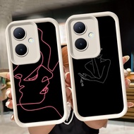 Soft Casing for OPPO Reno 11 11F 13F 10 8T Pro 5G White Q68 Simple One Line