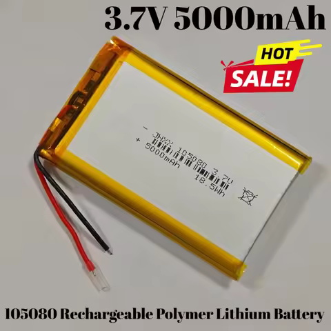 105080 3.7V 5000mAh Lithium Polymer Battery Smart Home MP3 Speaker Lithium Ion Battery for Dvr GPS M