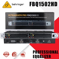 Behringer FBQ1502HD Dual Channel 15-Band Equalizer with Bass Output Interface and High-Precision 4-L