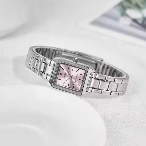 Casio LTP-V007D Series Women's Retro Small Square Quartz Watch Steel Strap Analog Wristwatch 30M Wat