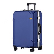 PC萬向輪鋁框拉桿箱 | 萬向輪行李箱 | 鋁框行李箱 - 22寸 - 深藍色