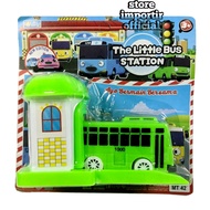 Mainan Anak Little Bus Station MT 42 Set Garasi Bus Pull Back Murah | Mainan Bus Tayo Anak Pelontar 